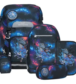 Beckmann Skoletaskesæt - Classic - Ninja Elements - Sort