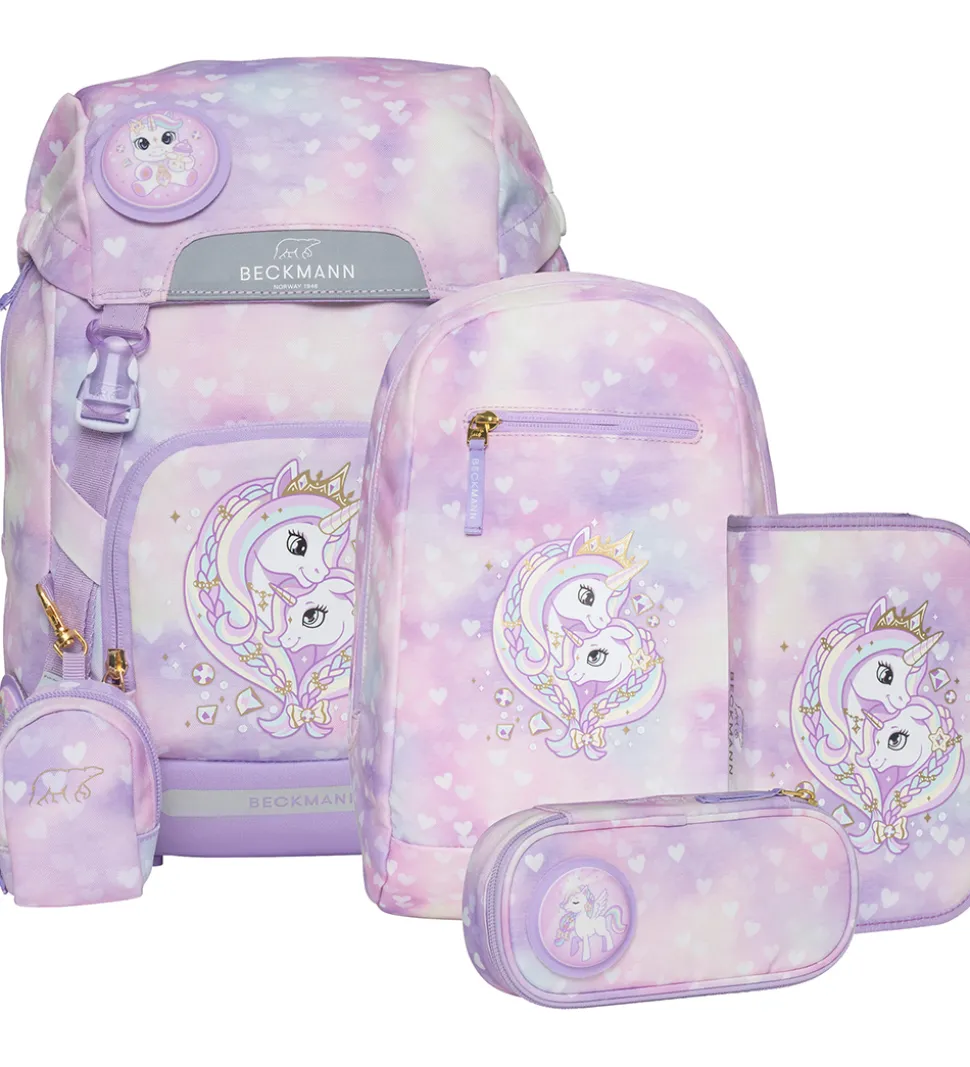Beckmann Skoletaskesæt - Classic Maxi - Unicorn Princess Purple