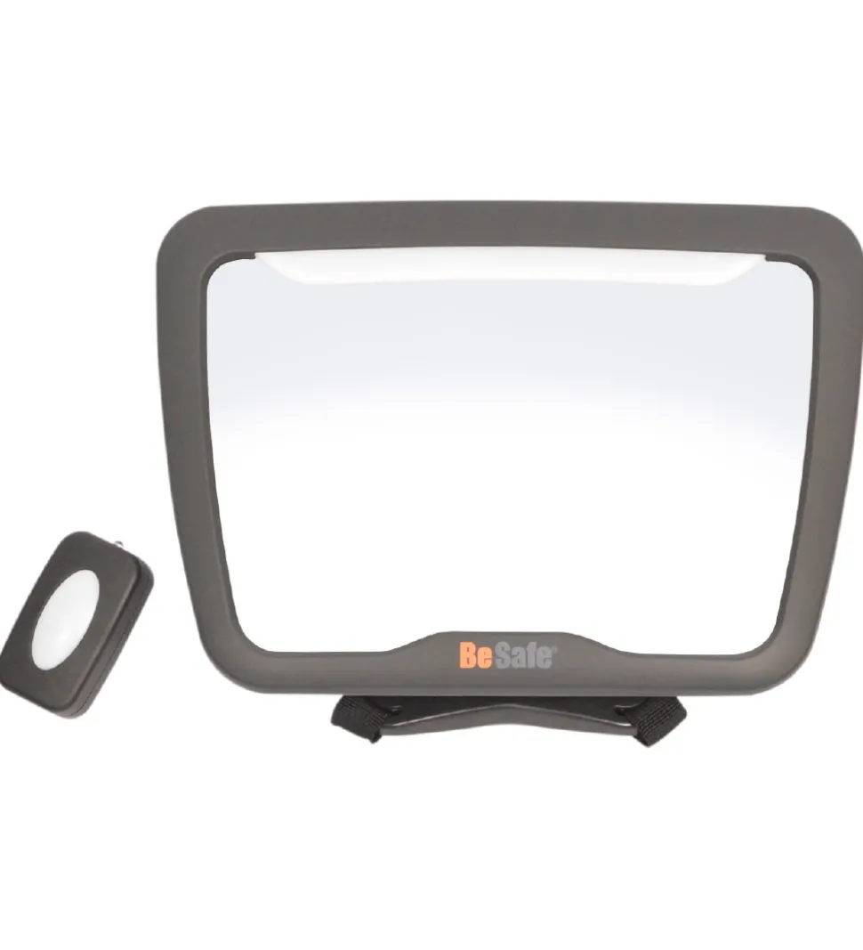 BeSafe Babyspejl m. Lys - Baby Mirror XL2 - Sort