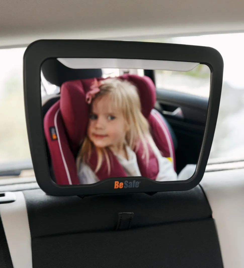 BeSafe Babyspejl m. Lys - Baby Mirror XL2 - Sort