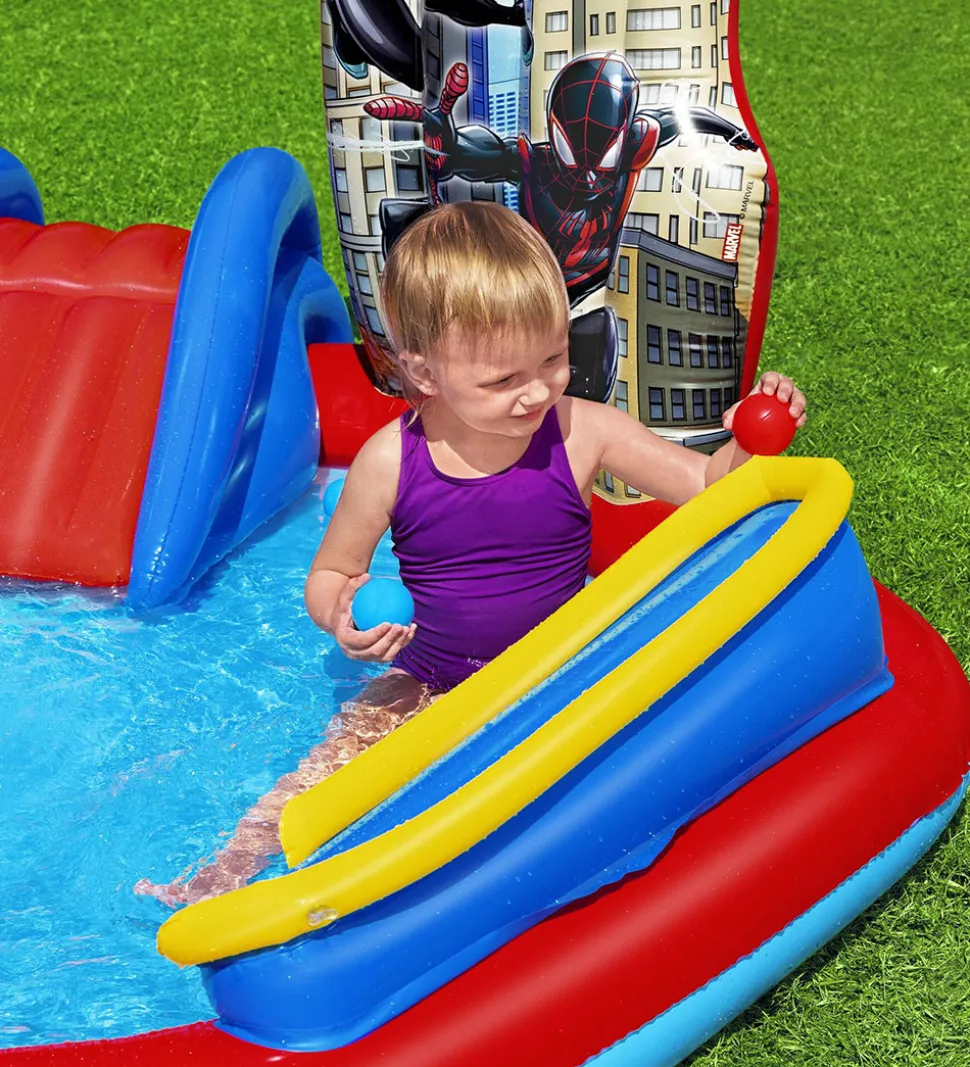 Bestway Legebassin m. Tilbehør - 211 x 206 cm - Spider-Man