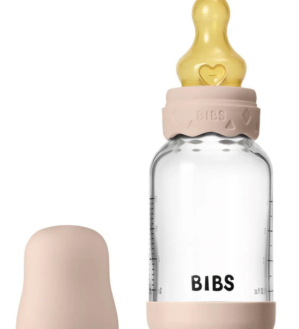 BIBS Boheme Sutteflaske - 120 ml - Glas/Naturgummi - Blush
