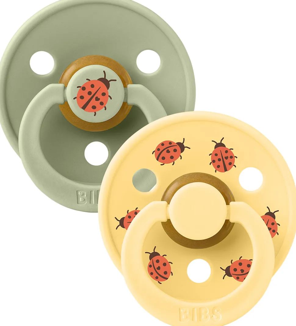 BIBS Colour Sutter - Str. 2 - 2-pak - Rund - Sage Mix