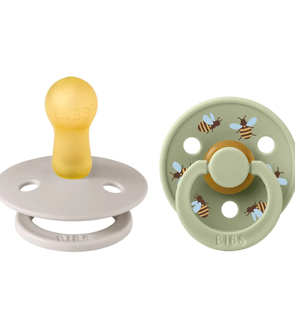 BIBS Colour Sutter - Str. 2 - 2-pak - Rund - Mushroom Mix