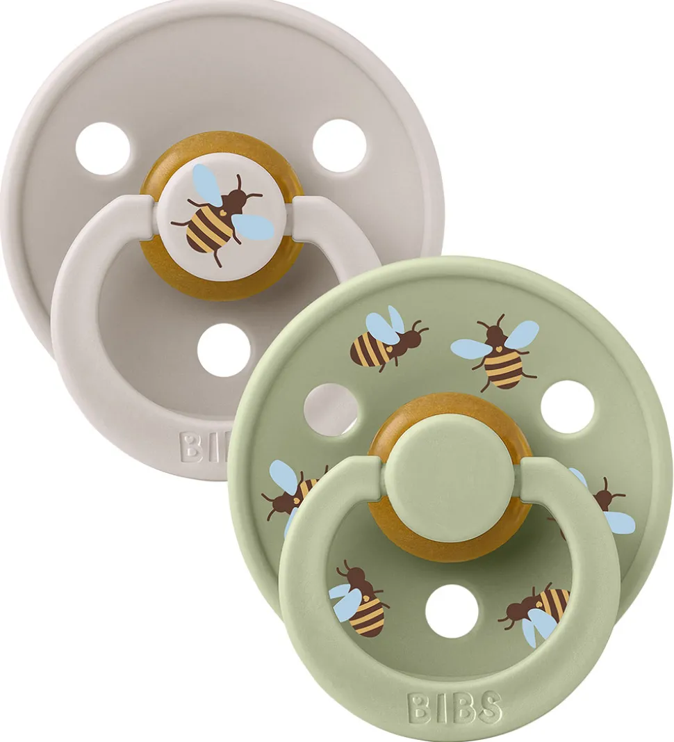 BIBS Colour Sutter - Str. 2 - 2-pak - Rund - Mushroom Mix