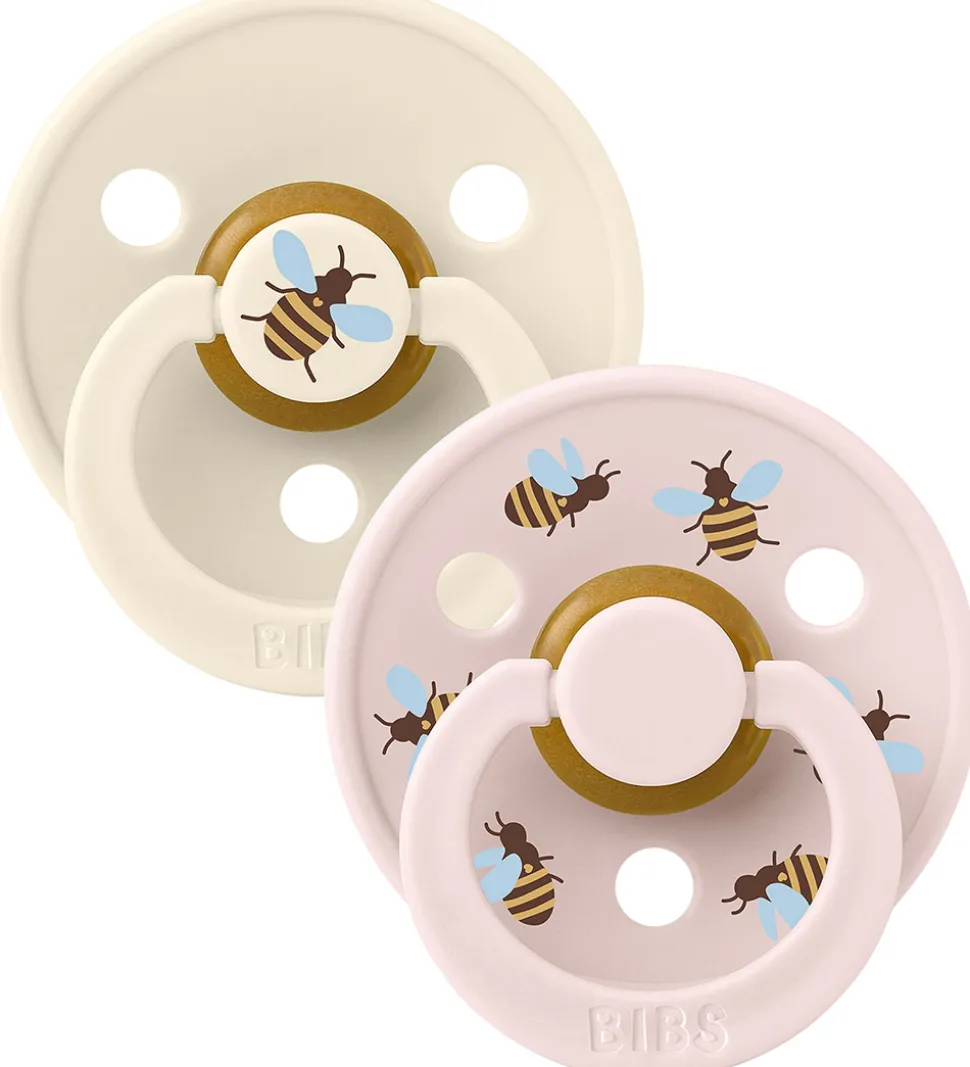 BIBS Colour Sutter - Str. 2 - 2-pak - Rund - Ivory Mix