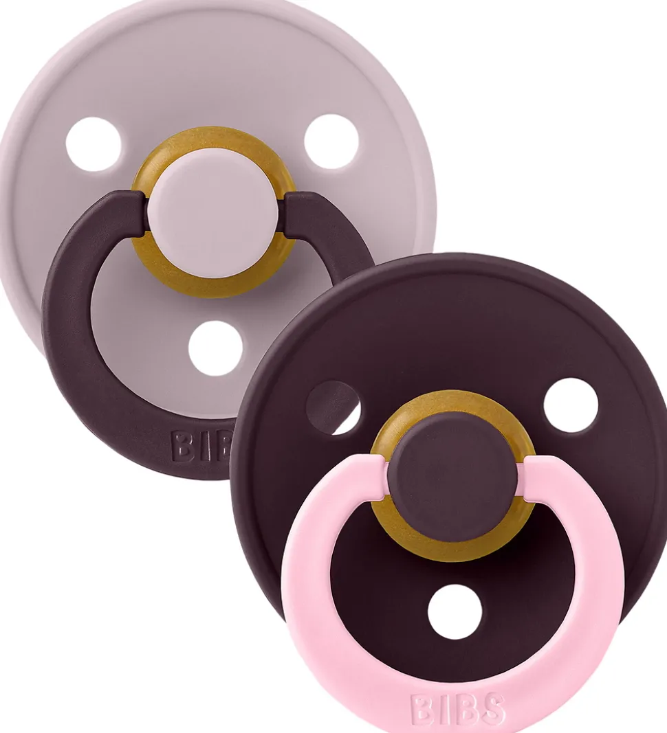 BIBS Colour Sutter - Str. 2 - 2-pak - Rund - Dusky Lilac Plum