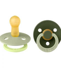 BIBS Colour Sutter - Str. 2 - 2-pak - Rund - Sage Hunter Green