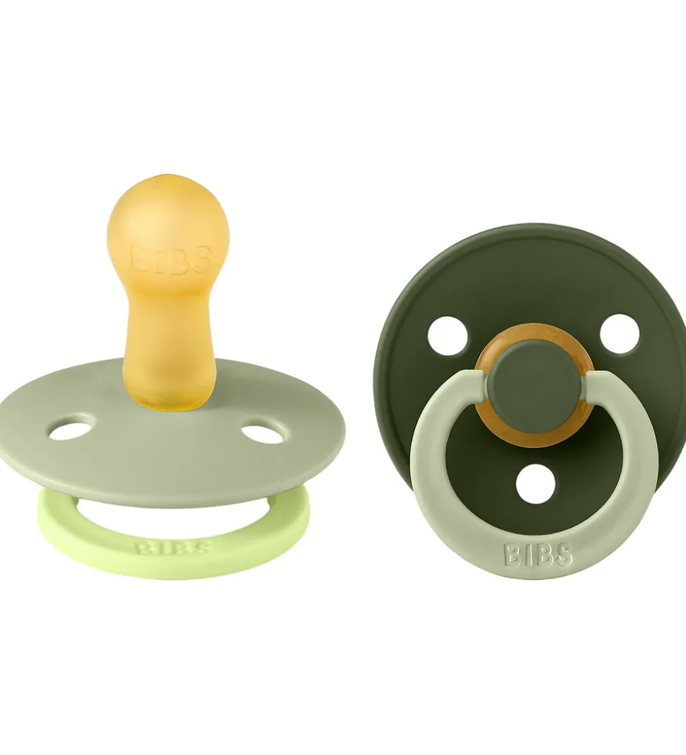BIBS Colour Sutter - Str. 2 - 2-pak - Rund - Sage Hunter Green