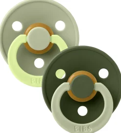 BIBS Colour Sutter - Str. 2 - 2-pak - Rund - Sage Hunter Green
