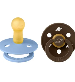 Bibs Colour sutter - Str. 2 - 2-pak - Rund - Planet Nusa - Sky B