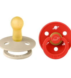 Bibs Colour sutter - Str. 2 - 2-pak - Rund - Planet Nusa - Vanil