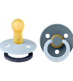 BIBS Colour Sutter - Str. 2 - 2-pak - Rund - Baby Blue Petrol