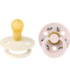 BIBS Colour Sutter - Str. 1 - 2-pak - Rund - Ivory Mix