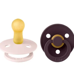 BIBS Colour Sutter - Str. 2 - 2-pak - Rund - Petal/Plum