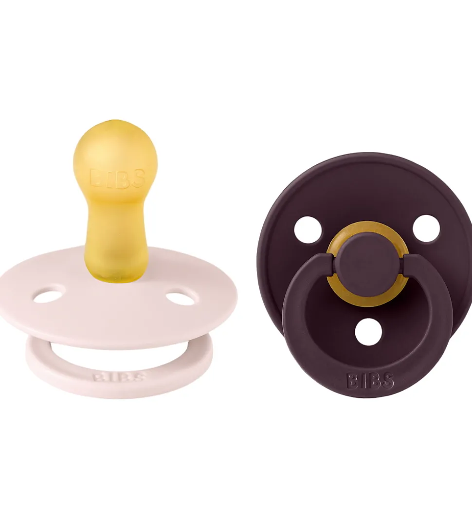 BIBS Colour Sutter - Str. 2 - 2-pak - Rund - Petal/Plum