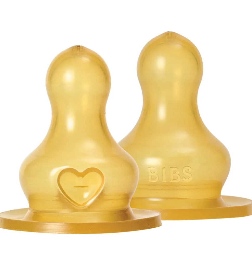BIBS Flaskesut - 2-pak - Fast Flow - Naturgummi