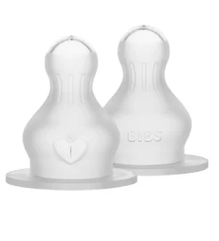 BIBS Flaskesut - 2-pak - Slow Flow - Silicone