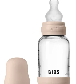 BIBS Sutteflaske - 120 ml - Glas/Silikone - Blush