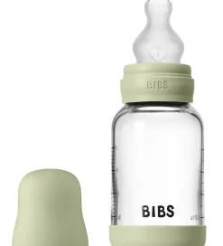 BIBS Sutteflaske - 120 ml - Glas/Silikone - Sage