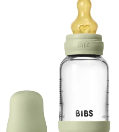 BIBS Sutteflaske - 120 ml - Glas/Naturgummi - Sage
