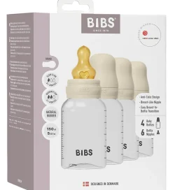 BIBS Sutteflasker - 4-pak - 150 ml - Naturgummi - Ivory