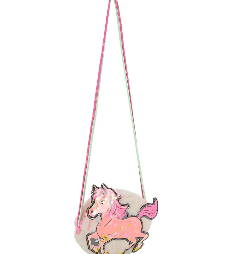 Billieblush Skuldertaske - Imiteret Pels - Ivory m. Hest