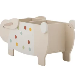 Bloomingville Bogkasse - 87 cm - Villja - Hvid m. Prikker