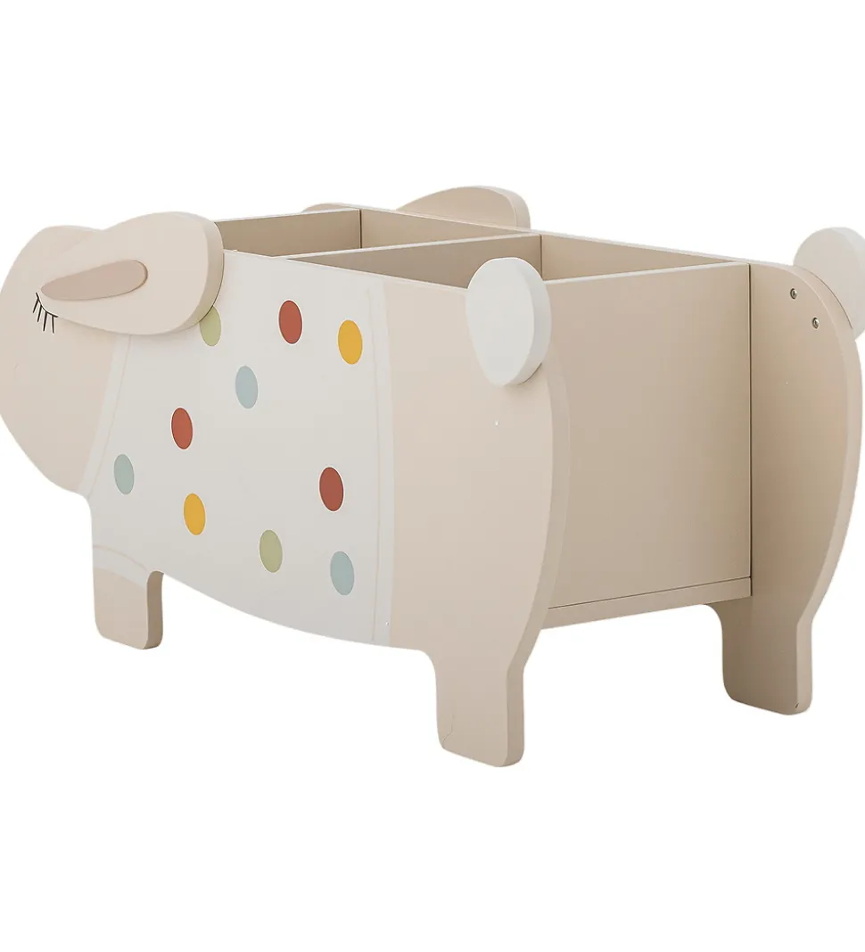 Bloomingville Bogkasse - 87 cm - Villja - Hvid m. Prikker