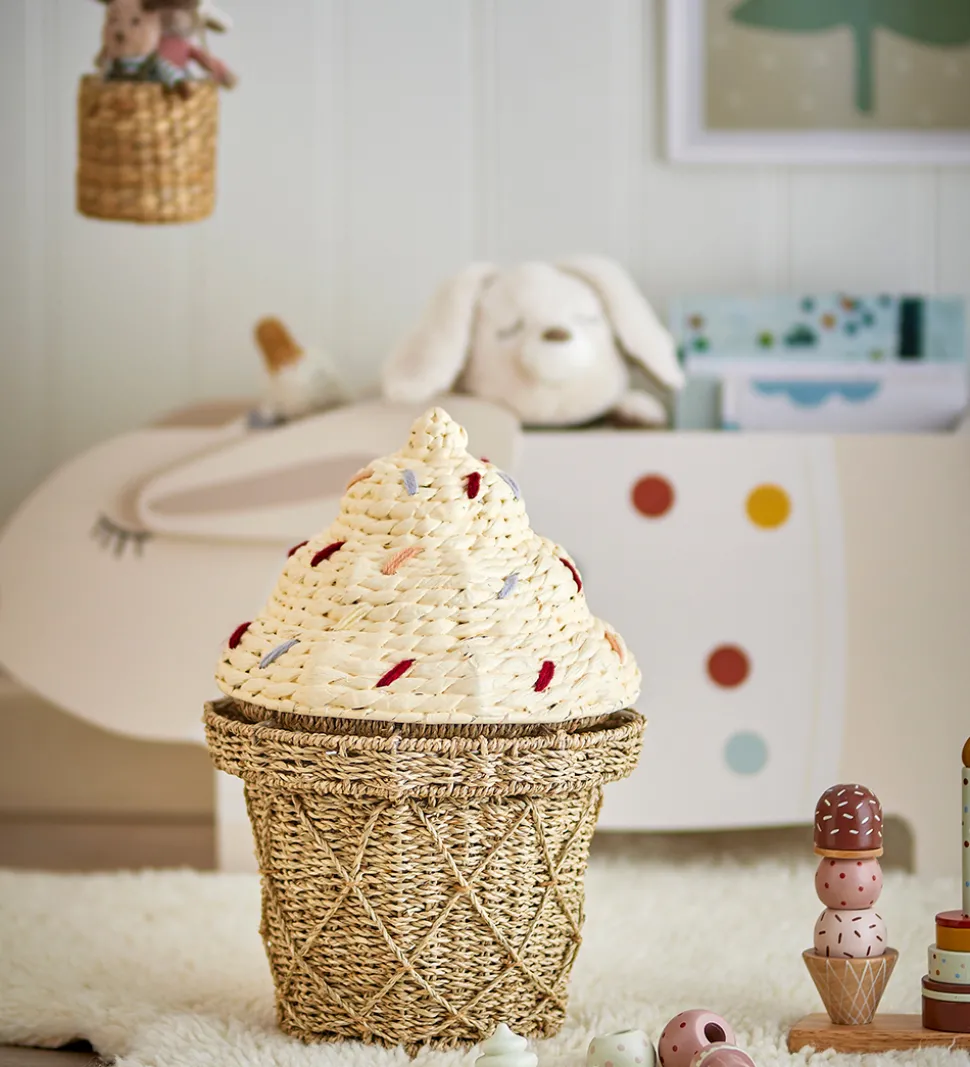 Bloomingville Kurv m. Låg - 28x41 cm - Cillie - Isvaffel