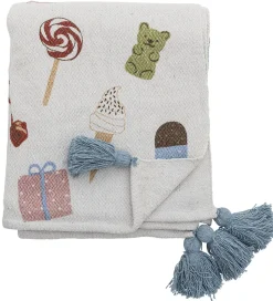 Bloomingville Mini Tæppe - 160x130 cm - Sweets Plaid - Nature