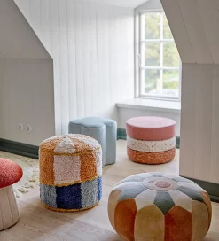 Bloomingville Puf - 40x35 cm - Kio - Blå