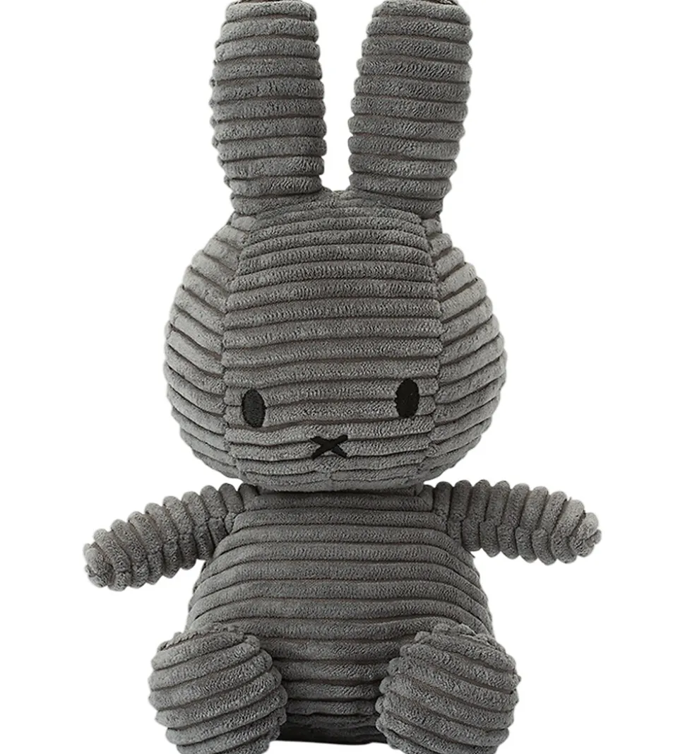 Bon Ton Toys Bamse - 23 cm - Miffy ECO Corduroy - Grey