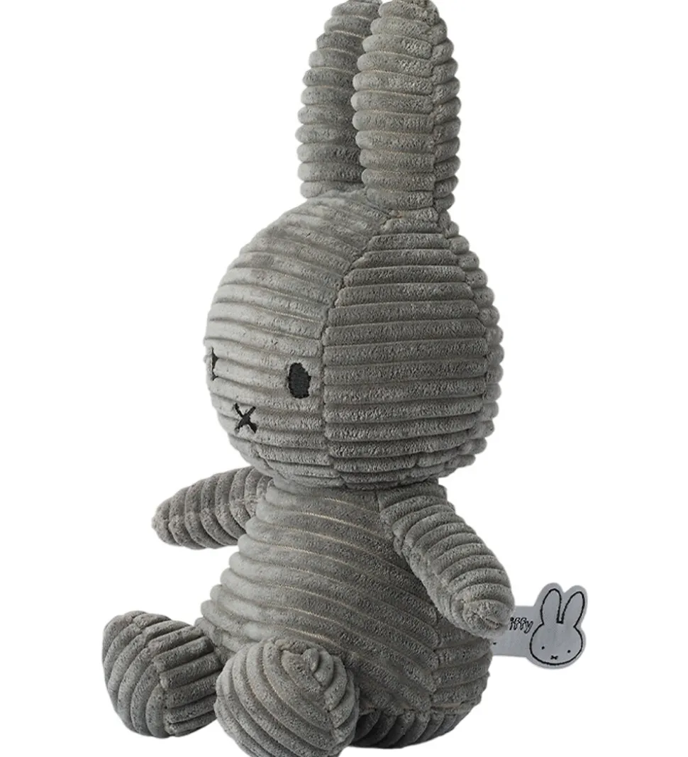 Bon Ton Toys Bamse - 23 cm - Miffy ECO Corduroy - Grey
