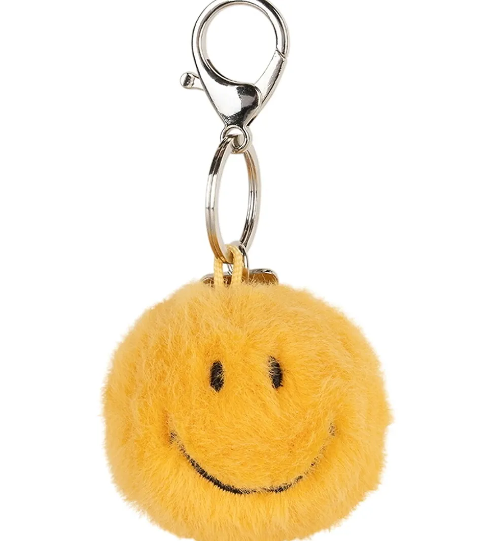 Bon Ton Toys Nøglering - 5,5 cm - Smiley Keychain ECO Fuzzy - Ye