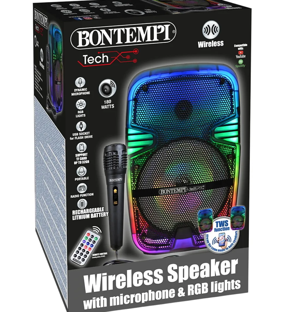 Bontempi Højtaler m. Mikrofon/Lys - Trådløs