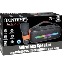 Bontempi Højtaler m. Mikrofon/Lys - 31 cm - Trådløs