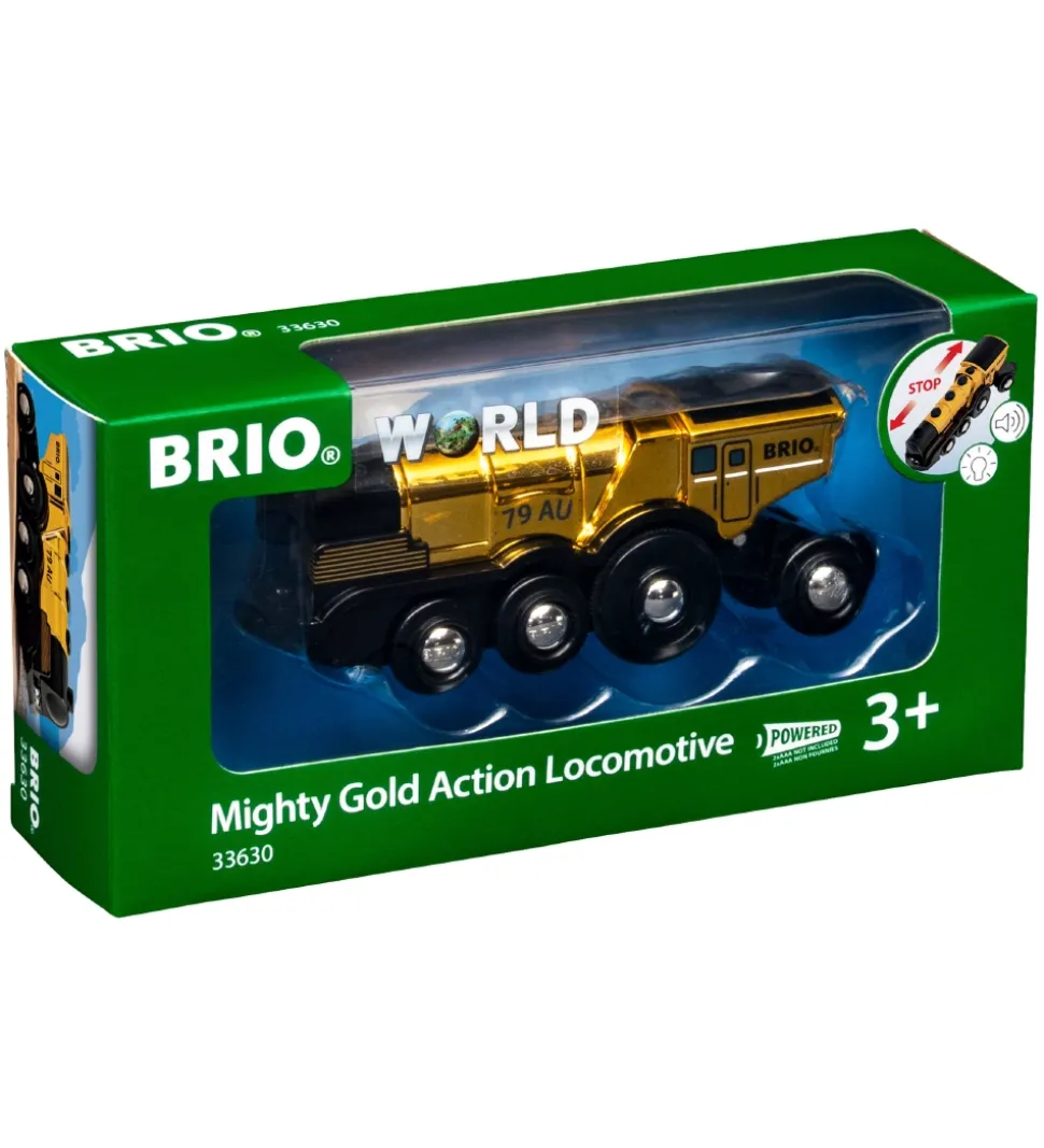 BRIO Actionlokomotiv - Batteridrevet - Guld 33630