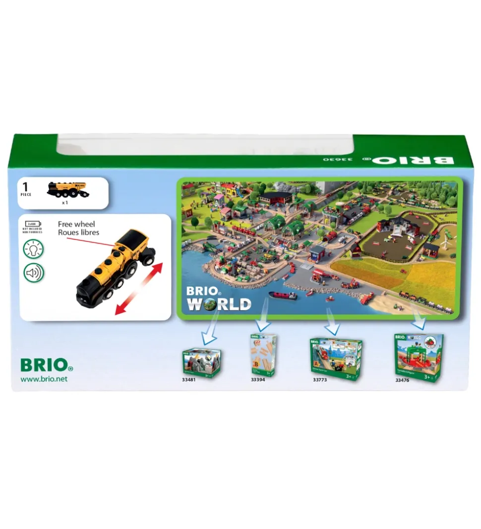 BRIO Actionlokomotiv - Batteridrevet - Guld 33630