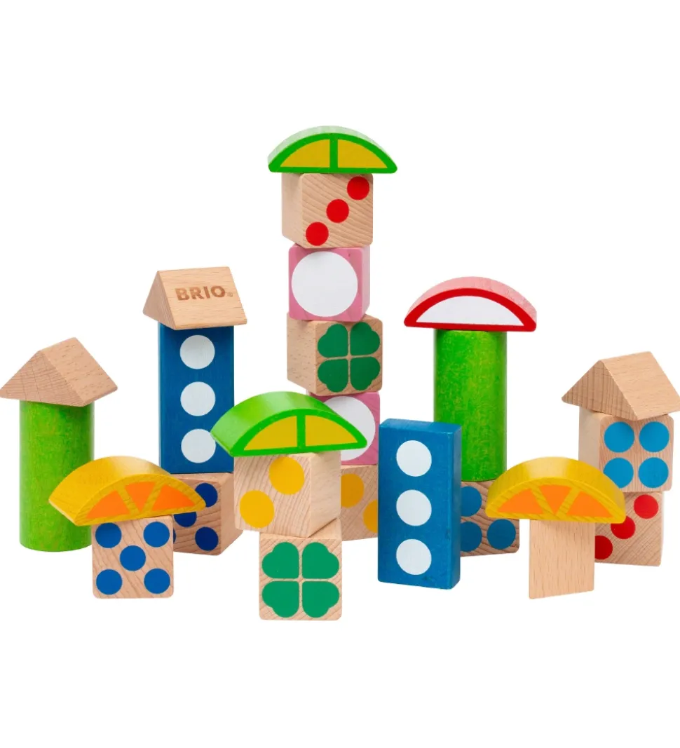 BRIO Byggeklodser m. Mønster - 25 Dele - Multifarvet 30112