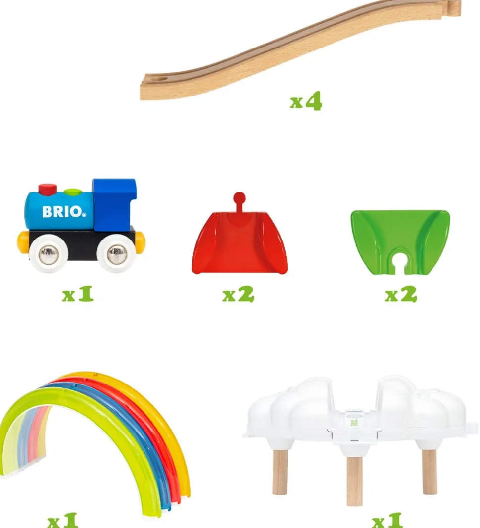 BRIO Togbane - Min Første Togbane - Light Up Regnbuesæt 36002