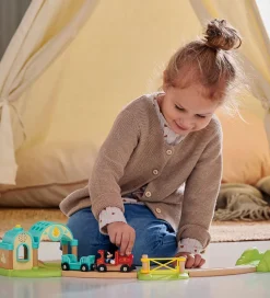 BRIO Togstation m. Mickey Mouse - 4 Dele - Lydoptager 32270