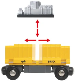 BRIO World Godstog m. 3 Vogne - Multifarvet 33982