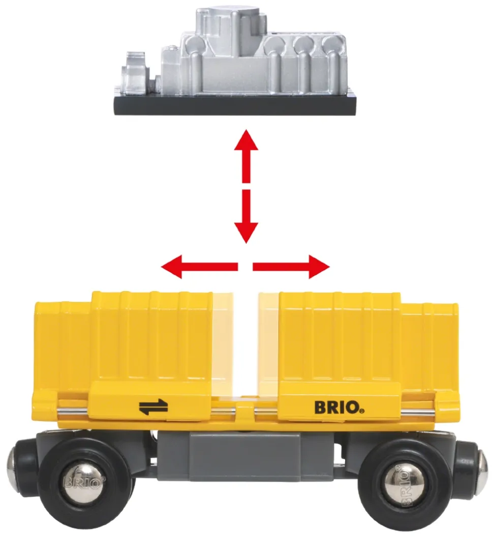 BRIO World Godstog m. 3 Vogne - Multifarvet 33982
