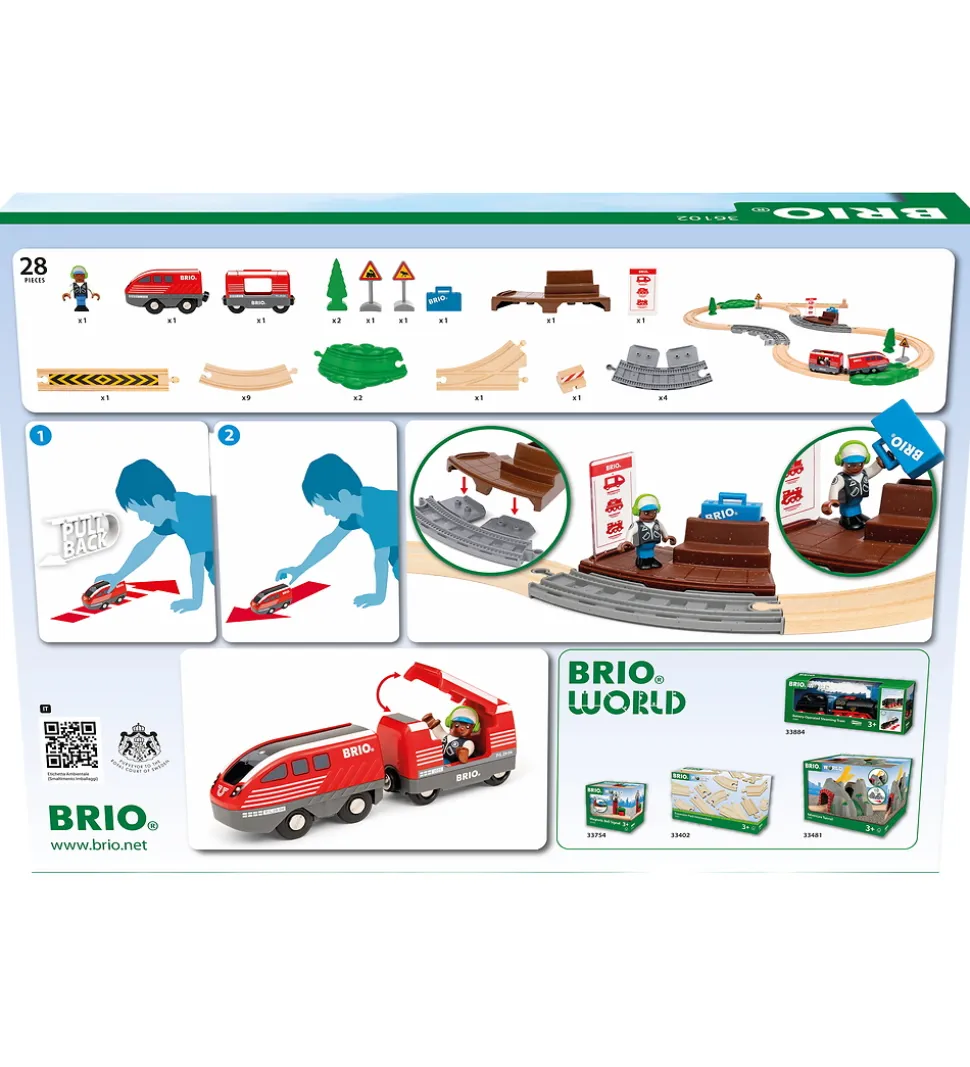 BRIO World Togsæt - Træk & Slip - 28 Dele