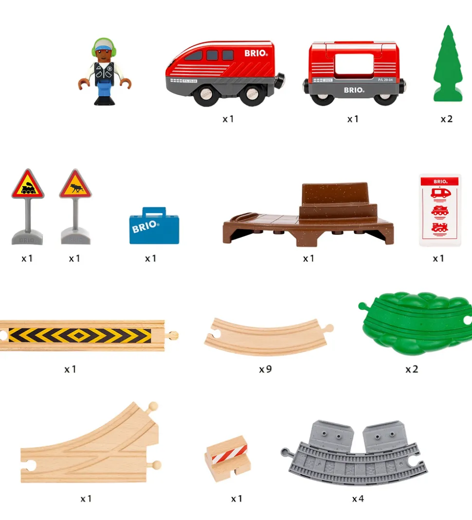 BRIO World Togsæt - Træk & Slip - 28 Dele