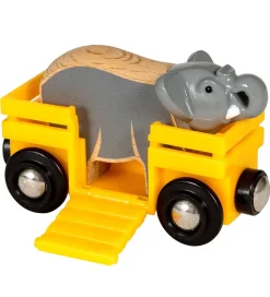 BRIO World Vogn m. Elefant - Gul 33969