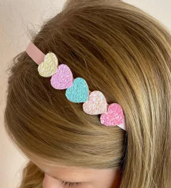 By Stær Hårbøjle - Hjerte - Regnbue Pastel