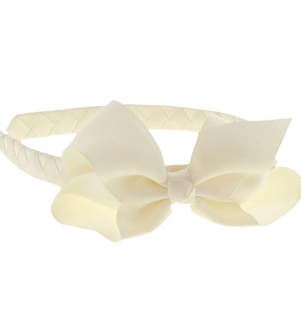 By Stær Hårbøjle - Klassisk Stor Sløjfe - Råhvid