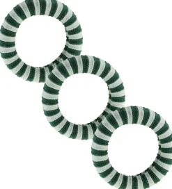 By Stær Hårelastik - 3-pak - Ea - Flaskegrøn/Salvie Stribet